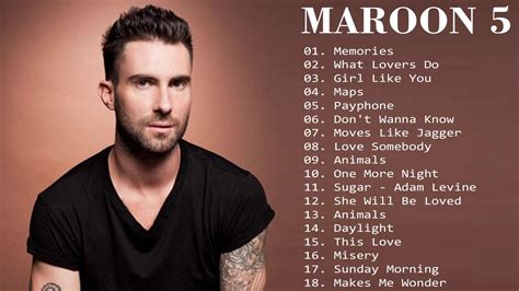 maroon 5 songs list.